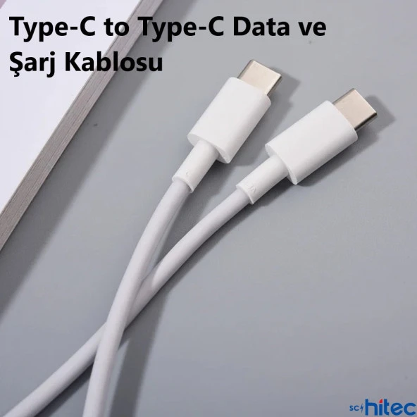 ScHitec 120W Super Turbo Type-C Çıkışlı Hızlı Şarj Aleti Type-C to Type-C Kablolu Set - 4