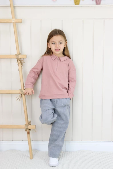 Gri Çizgili Pantolon - 3