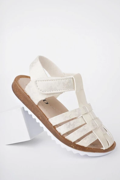 Muggo Rapunzel Garantili Günlük Ortopedik Hafif Taban Cırtlı Kız Çocuk Sandalet - 5