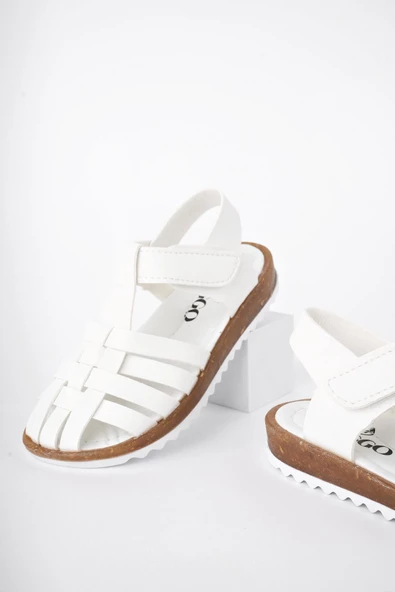 Muggo Rapunzel Garantili Günlük Ortopedik Hafif Taban Cırtlı Kız Çocuk Sandalet - 7