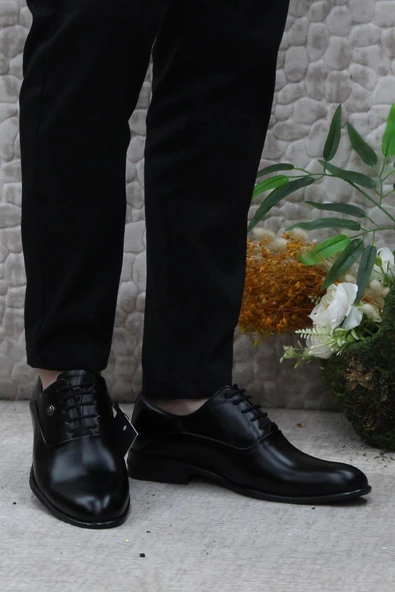 Pierre Cardin 7017 Siyah Açma Damat Ayakkabısı Takım Ayakkabısı Erkek Klasik Ayakkabı - 2
