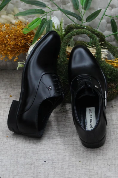 Pierre Cardin 7017 Siyah Açma Damat Ayakkabısı Takım Ayakkabısı Erkek Klasik Ayakkabı - 6