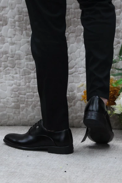 Pierre Cardin 7017 Siyah Açma Damat Ayakkabısı Takım Ayakkabısı Erkek Klasik Ayakkabı - 4