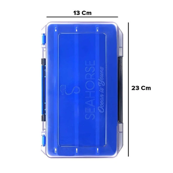 Sea Horse 21,5 Cm Çift Taraflı Sahte Balık Maket Yem Kutusu 6 Bölmeli - 3