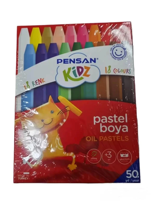 Pensan Kidz Pastel Boya 18 Renk Pastel Boya