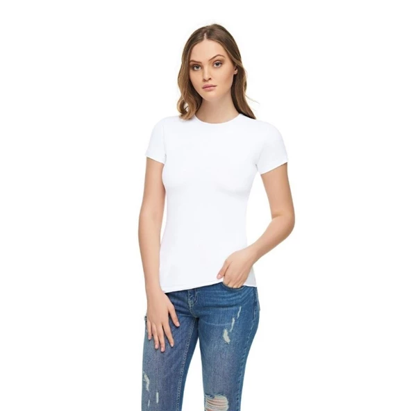 6 Adet Tutku Elit Bayan Kısa Kollu Sıfır Yaka Likralı Atlet 2202 ürün görseli