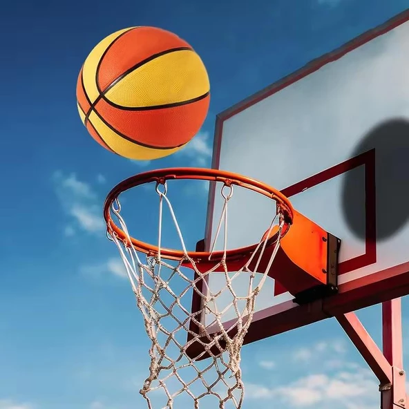 Premium Orjinal Basketbol Topu İç Dış Mekan Uyumlu 7 no Basket Topu + Şişirme Aparatı - 7