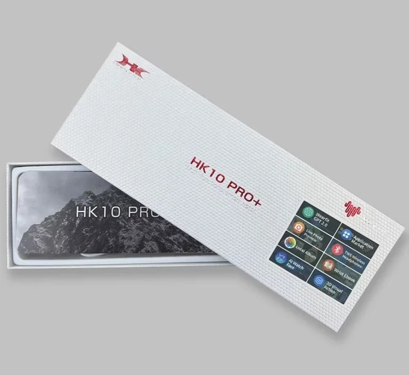 HK10 Pro Plus Akıllı Saat AMOLED EKRAN GÜMÜŞ Renk KORDON HEDİYELİ - 4