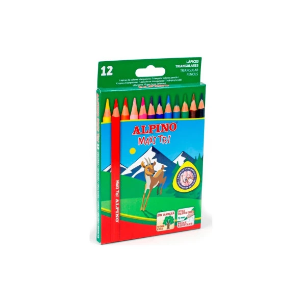 Alpino Kuru Boya Maxi Tri 12 Renk Kuru Boya