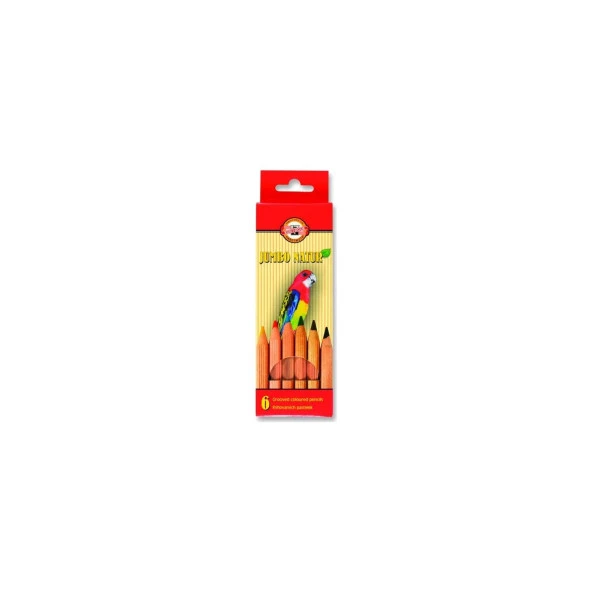 Koh-I Noor 6 Renk Jumbo Natur Kuru Boya