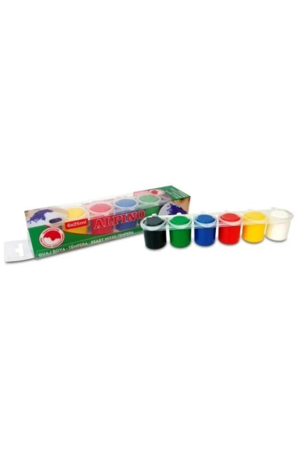 Alpino Sulu Boya Tempera 6 Renk x 25 ML Sulu Boya