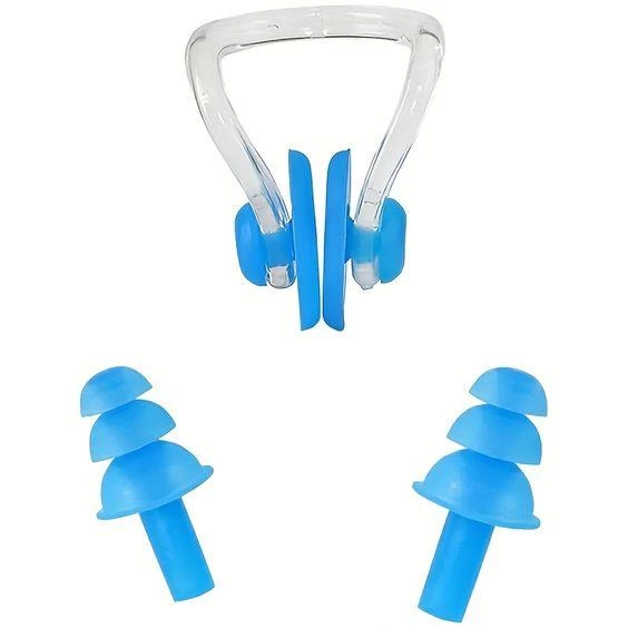Eleven Bay Bayan Kulak Burun Tıkacı Havuz Yüzme Seti Takımı MAVI