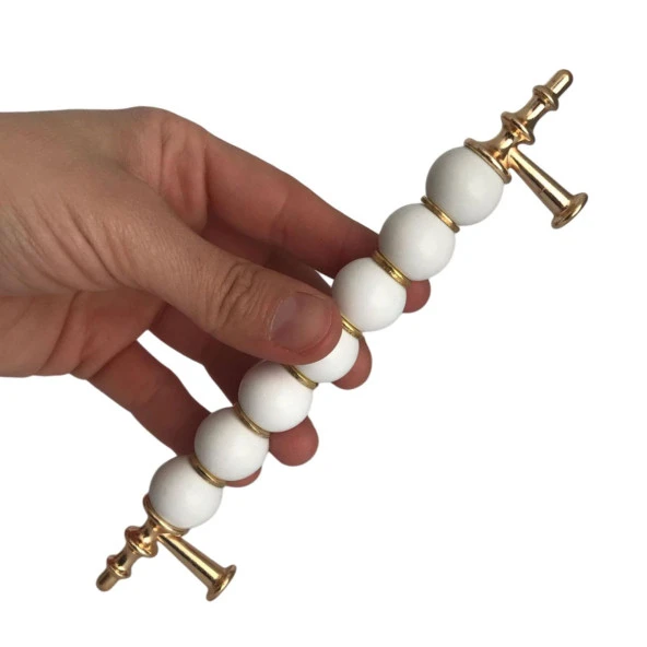 12 Adet İnci Kulp 128 mm Altın Gold Mutfak Kulpu Çekmece Dolap Kapak Kulbu Metal Mobilya Dolabı Kulpları - Resim 2