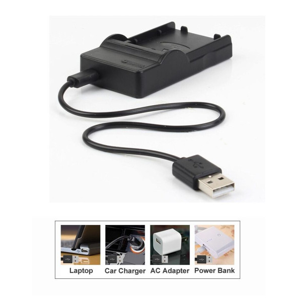 CANON LC-E8C USB şarj cihazı CANON EOS 550D 600D 700D T2i T3i LP-E8 Batarya Uyumlu Powerbanktan Şarj imkanı - 3