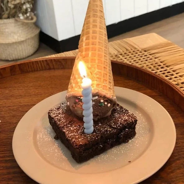 Makaron Renkli Spiral Mum 12 cm 6 Adet - Resim 5