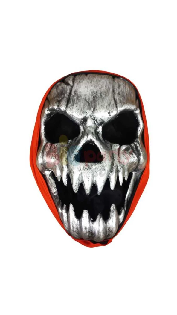 Halloween İskelet Gümüş Maske