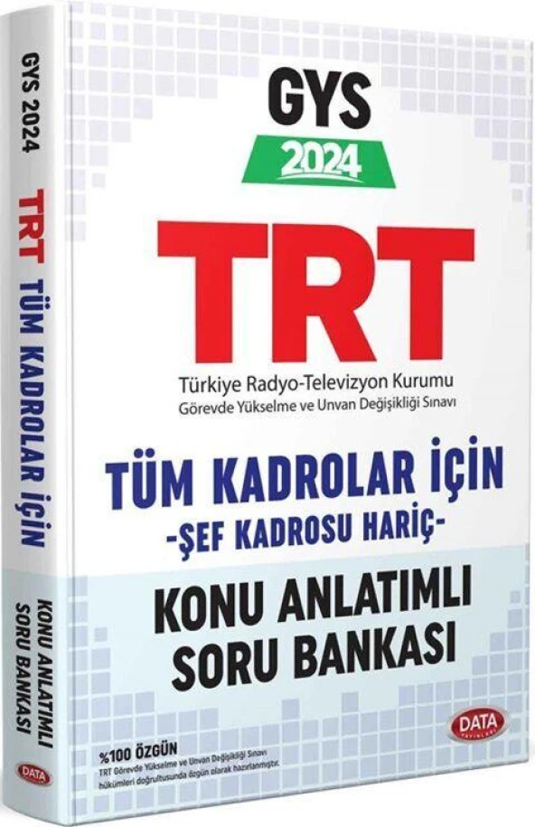 2024 GYS TRT Tüm Kadrolar İçin Konu Anlatımlı Soru Bankası Data Yayınları ürün görseli 1