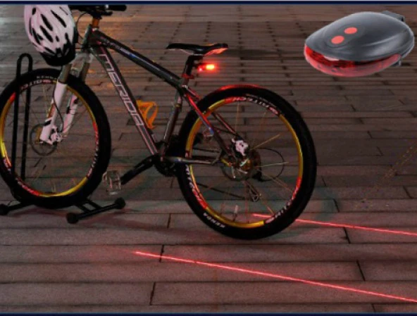 TOPTANBULURUM Lazer Güvenlik Şeritli Bisiklet Stop Lambası