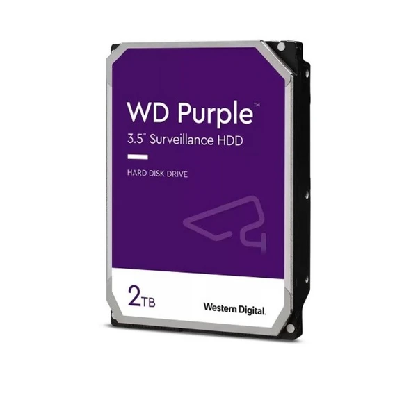 Western Digital WD Purple WD23PURZ 2TB 5400rpm 64mb 3,5" 7/24 Güvenlik Diski - 1