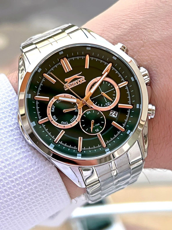 Slazenger Çelik Kordon İç Fonksiyonları Aktif 5 Atm Suya Dayanıklı Erkek Kol Saati SL.1898.2.05 ürün görseli