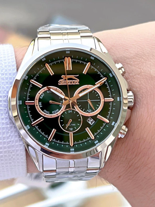 Slazenger Çelik Kordon İç Fonksiyonları Aktif 5 Atm Suya Dayanıklı Erkek Kol Saati SL.1898.2.05 - Resim 2