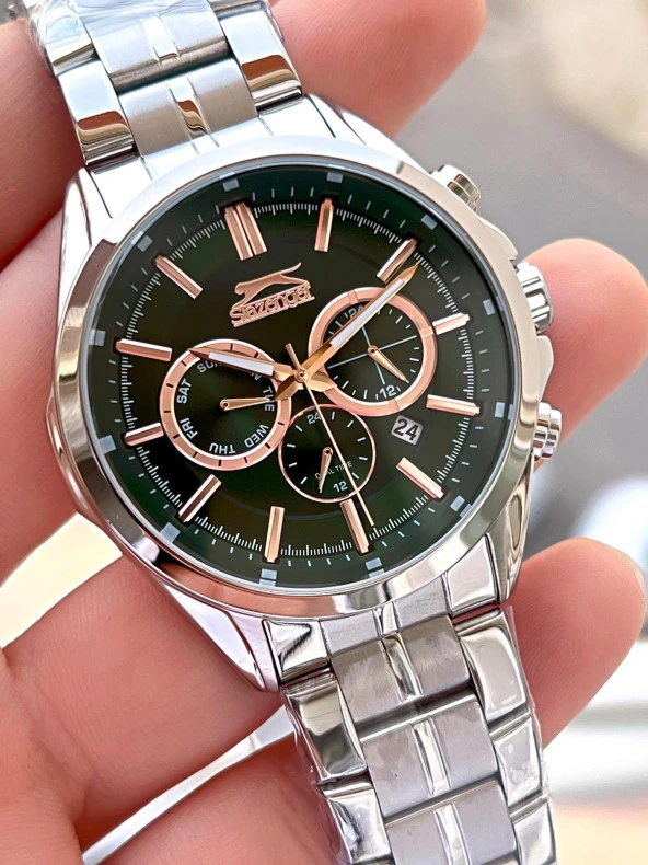 Slazenger Çelik Kordon İç Fonksiyonları Aktif 5 Atm Suya Dayanıklı Erkek Kol Saati SL.1898.2.05 - Resim 4