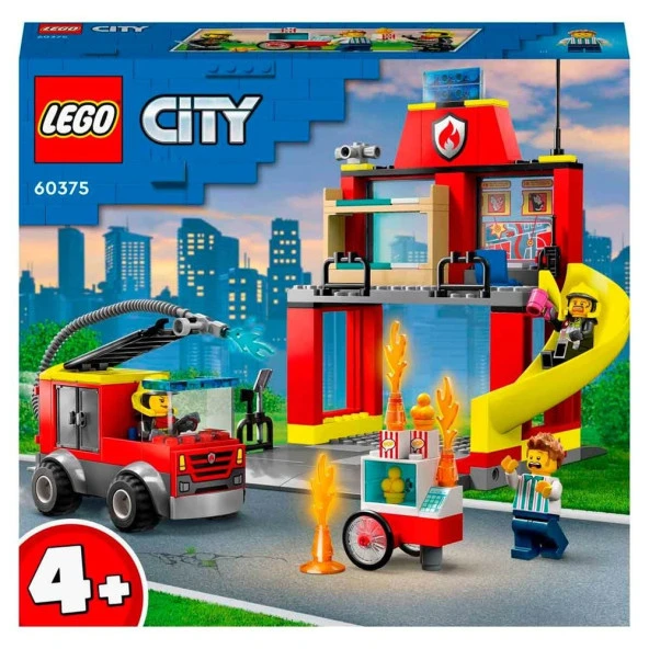 LEGO City İtfaiye Merkezi ve İtfaiye Kamyonu 60375 - 153 Parça