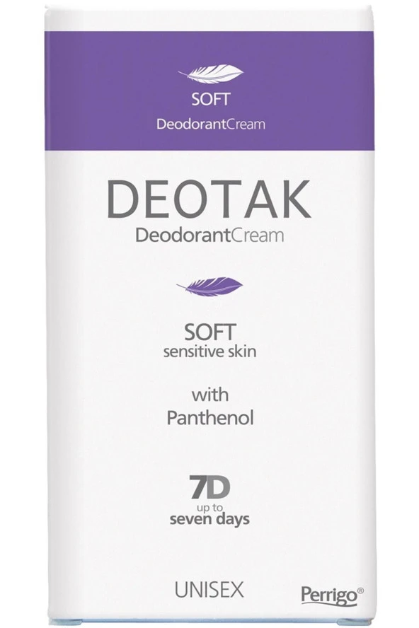 DEOTAK Unisex Krem Deodorant Soft 35 ml