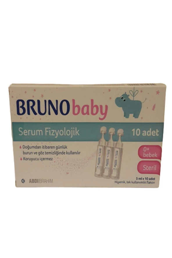 BRUNO BABY Serum Fizyolojik Damla 10 Adet X 5 ml Flakon
