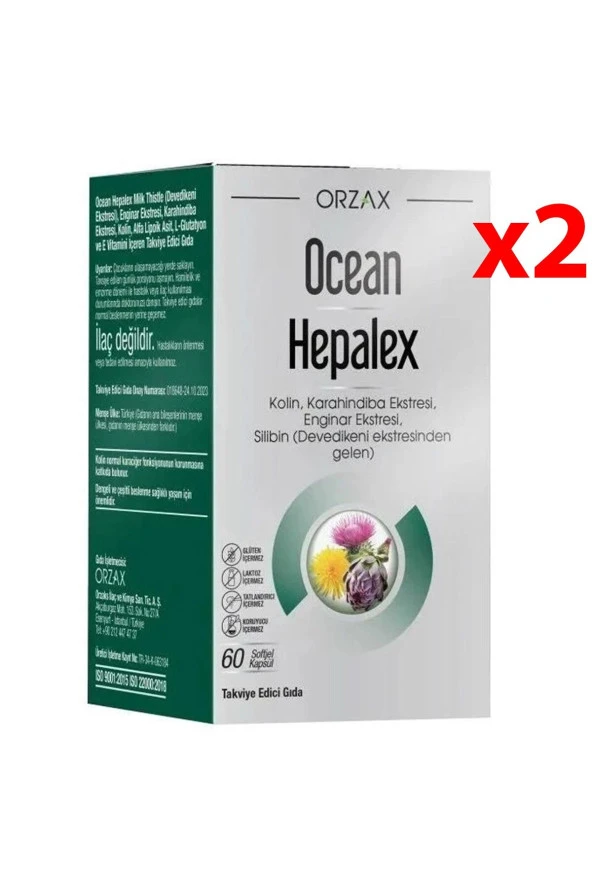 ORZAX Ocean Hepalex 60 Softgel Kapsül - 2 Adet