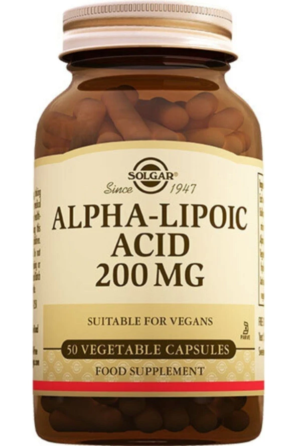 SOLGAR Alpha Lipoic Acid 200 Mg 50 Kapsul (alfa Lipoik Asid)