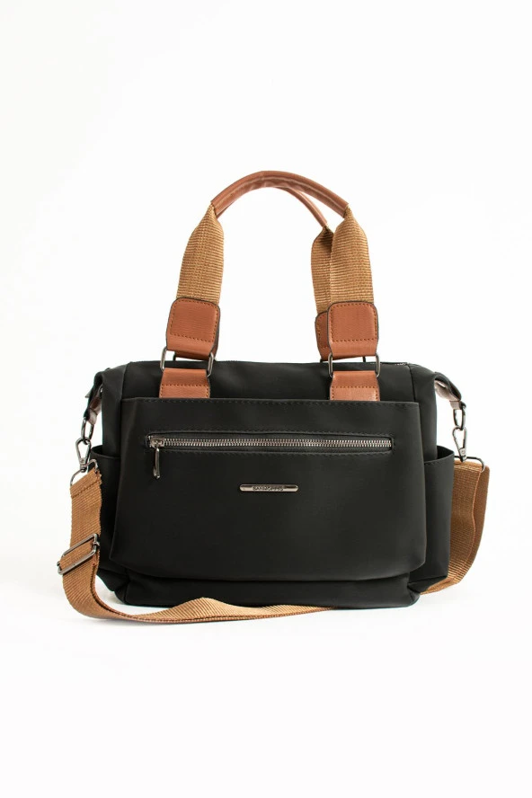 Kadın Suni Deri Ayarlanabilir Çapraz Askılı 3 Gözlü Kullanışlı Omuz Çantası SYHKH1383 - Resim 5