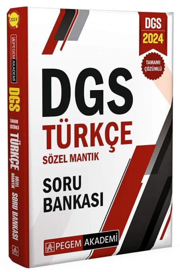 Pegem 2024 DGS Türkçe Sözel Mantık Soru Bankası Çözümlü Pegem Akademi