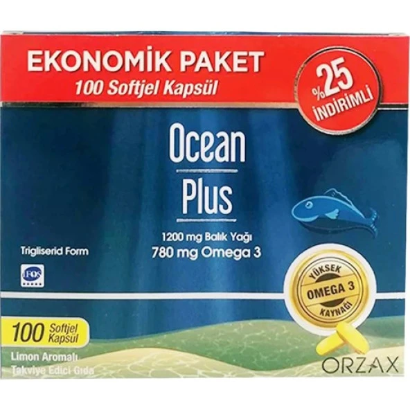 Ocean Plus Balık Yağı 100 Kapsül