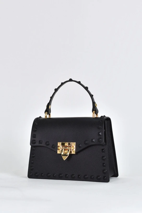 Elatae Kadın Omuz Askılı Silikon Çapraz Çanta Siyah 26659 - Resim 3