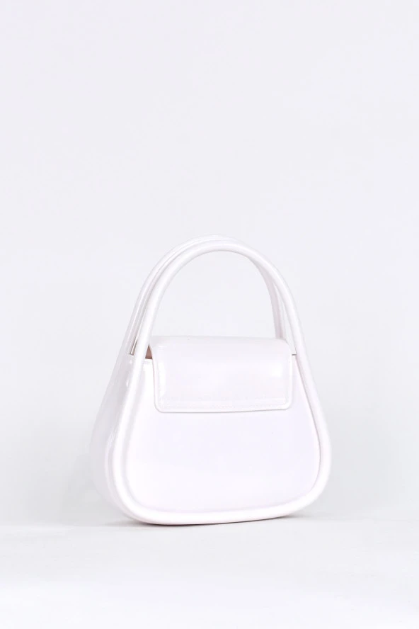 Elatae Kadın Omuz Askılı Silikon Çapraz Çanta Beyaz 26660 - Resim 5