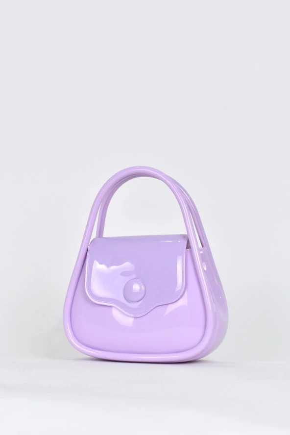 Elatae Kadın Omuz Askılı Silikon Çapraz Çanta Lila 26660 - Resim 3
