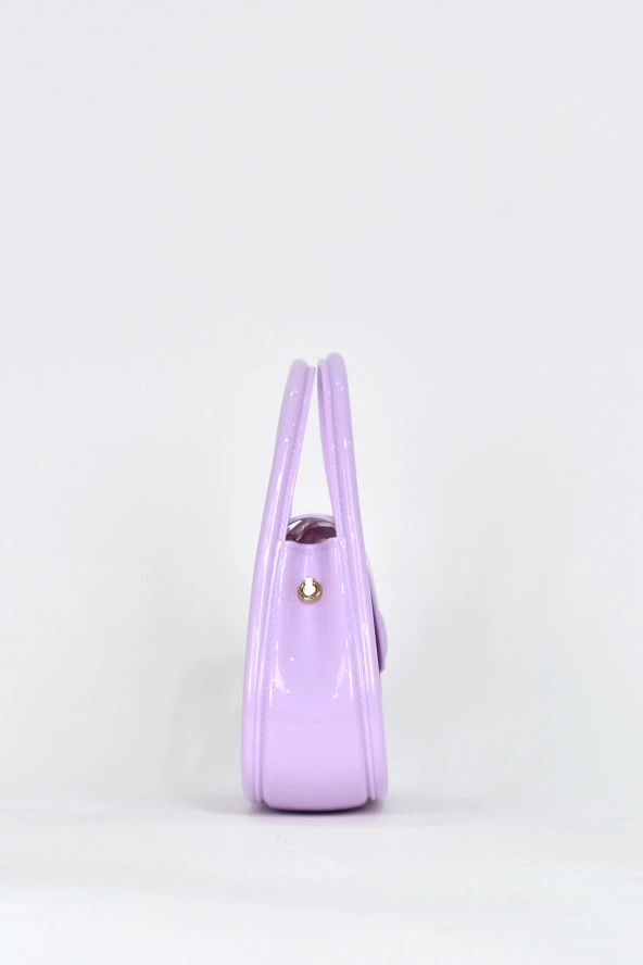 Elatae Kadın Omuz Askılı Silikon Çapraz Çanta Lila 26660 - Resim 4