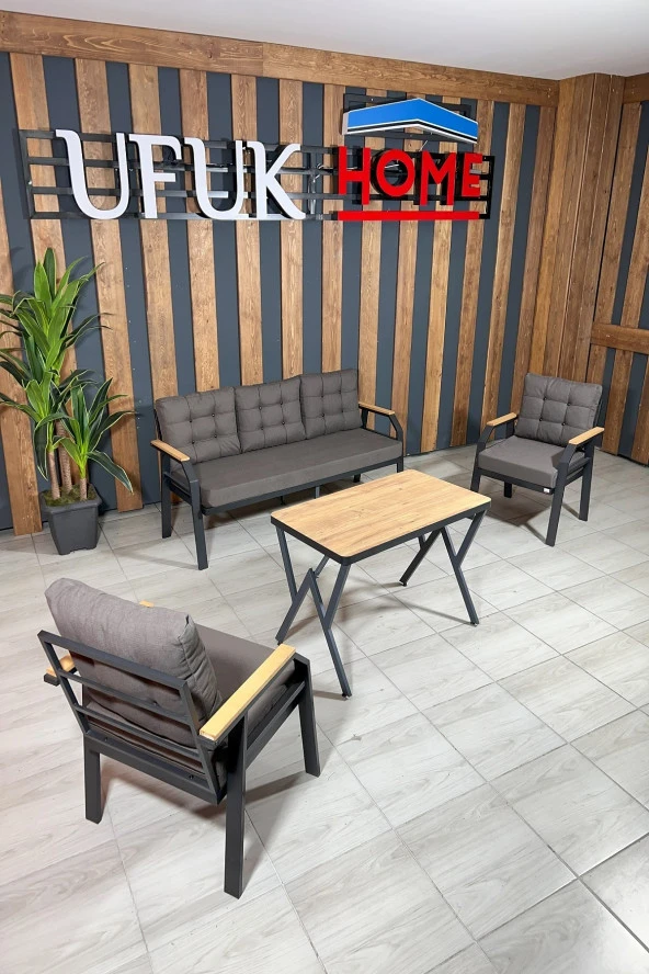 UFUK HOME Kavacık 3+1+1asa Bahçe Mobilyası, Balkon Çay Seti, Bahçe Koltuk Takımı