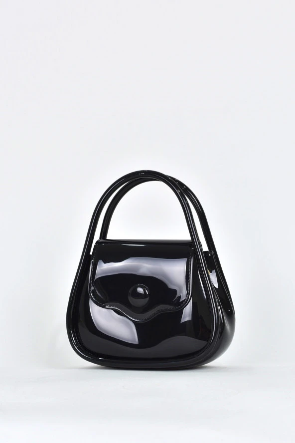 Elatae Kadın Omuz Askılı Silikon Çapraz Çanta Siyah 26660 - Resim 3