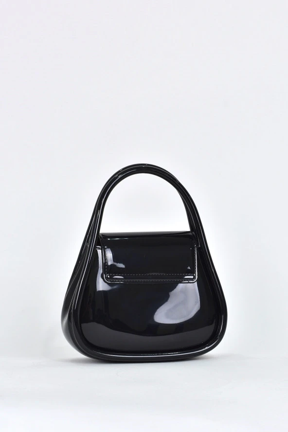 Elatae Kadın Omuz Askılı Silikon Çapraz Çanta Siyah 26660 - Resim 5