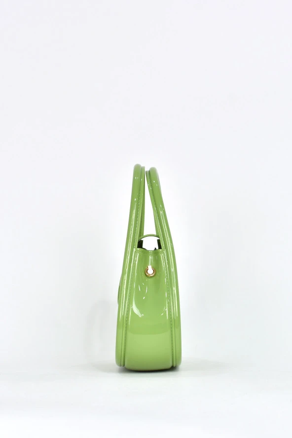 Elatae Kadın Omuz Askılı Silikon Çapraz Çanta Yeşil 26660 - Resim 4