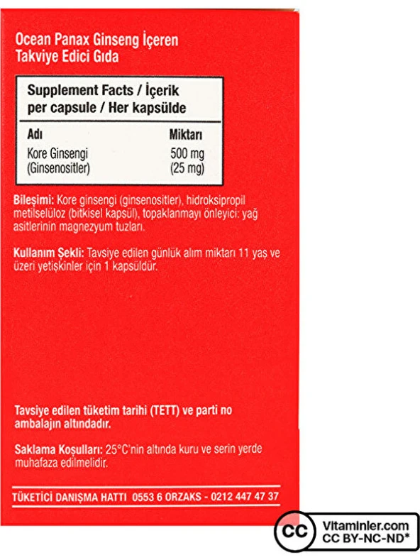 Ocean Panax Ginseng 60 Kapsül - Resim 3