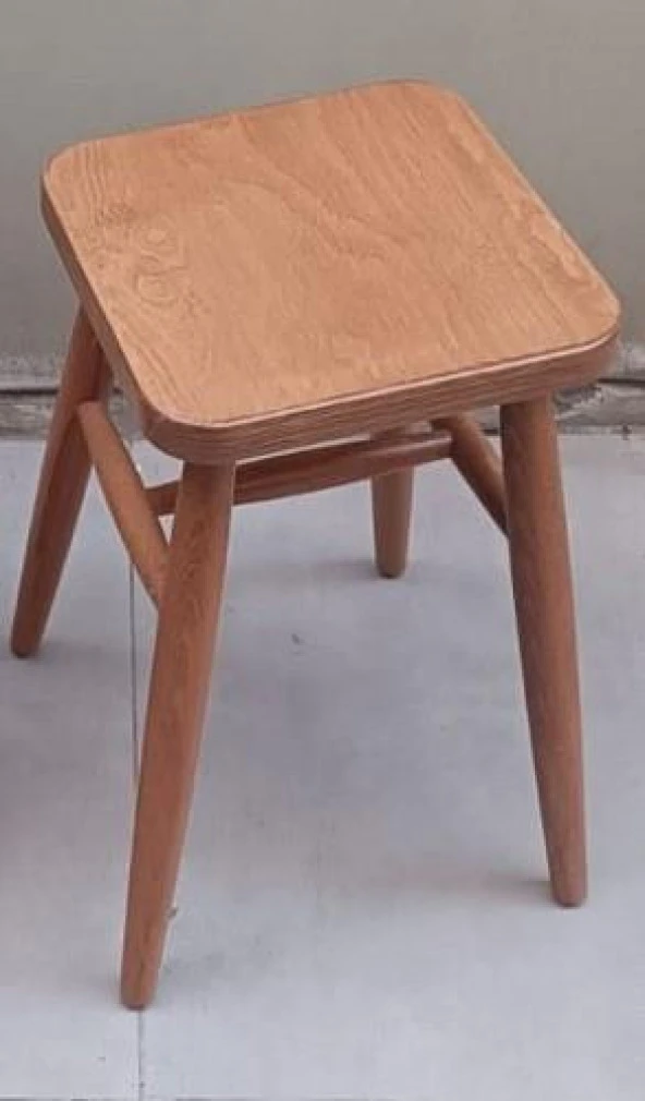 Tabure 90380 Kayın Ayak Güçlendirilmiş Bağlantı Papel Oturum Ceviz Renk El Yapım - 6