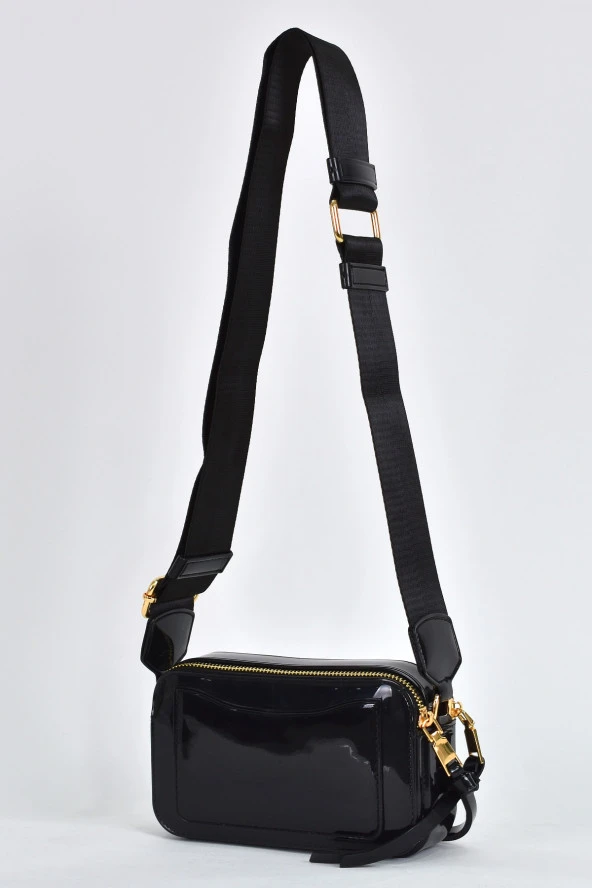 Elatae Kadın Kolon Omuz Askılı Silikon Çapraz Çanta Siyah 26398 - Resim 5