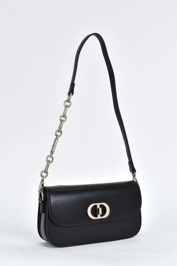 Elatae Kadın Omuz Askılı Çapraz Çanta Siyah 17578 - Resim 2