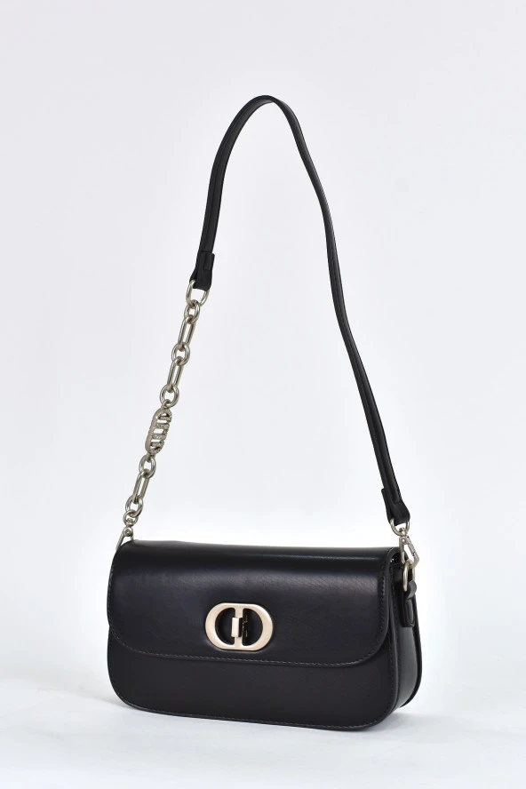 Elatae Kadın Omuz Askılı Çapraz Çanta Siyah 17578 - Resim 3