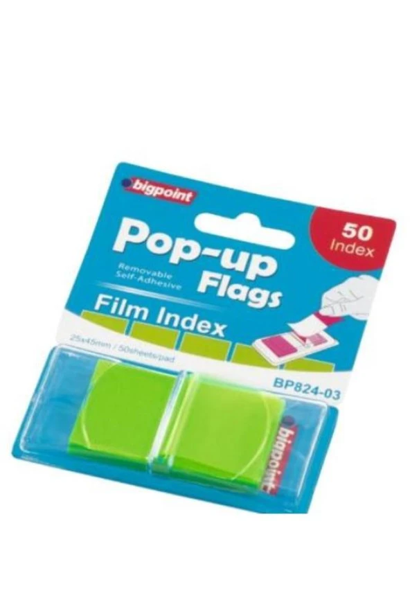 Bigpoint 824 Pop-up Film Index Tekli Yeşil Bp82403