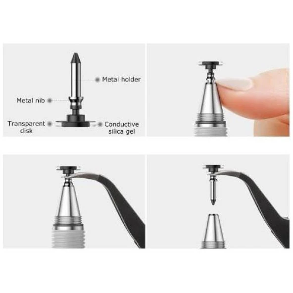 Baseus Golden Cudgel Stylus Tablet Kalem Siyah ACPCL-01 - 4