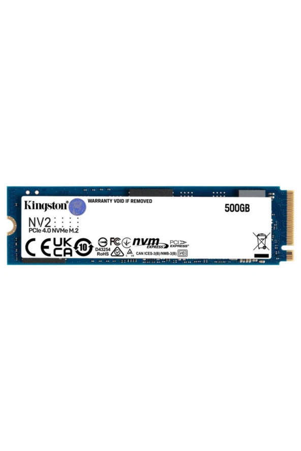 Kingston Nv2 Snv2s/500g 500gb 3500/2100mb/s Pcıe Nvme M.2 Ssd Disk